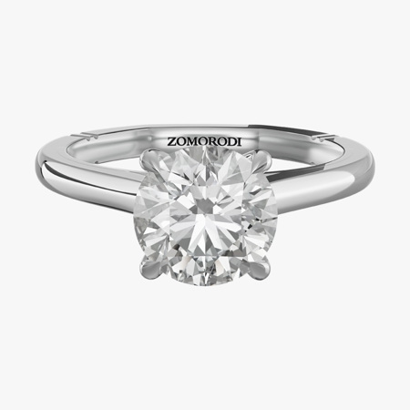 Four-Prong Diamond Solitaire Ring
